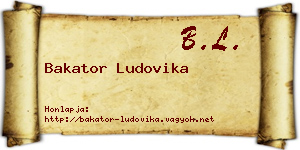 Bakator Ludovika névjegykártya